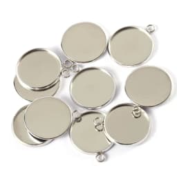 20pcs 14/20/25mm Stainless Steel Cabochon Base Cameo Settings Charms Pendant DIY Blank Tray