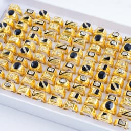 20Pcs/Lot Retro Punk Gothic Enamel Oil Drop Square Rings for Men Women Vintage Jewelry Accessories Party Gifts Mix Style
