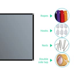 Salange Projector Screen 16:9 Metal Anti Light Curtain Reflective Fabric Cloth For YG300 XGIMI H3 HALO Mogo Xiaomi DLP Projector