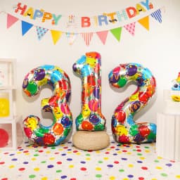 Large Colored Digital Aluminum Balloons fr Children and Adults Birthday Party Decoration Baby Girl and Boy Photography Tool 40”