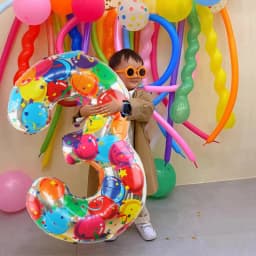Large Colored Digital Aluminum Balloons fr Children and Adults Birthday Party Decoration Baby Girl and Boy Photography Tool 40”
