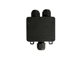IP68 Outdoor Waterproof Junction Box – Black, 3 Way Mini Connector Box with PC Plastic and Terminal, Designed for Buried Wires