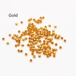 2mm 3mm Silver Gold Plated Brass Smooth Spacer Beads Tiny Metal Round Bead 2mm 3mm For Jewelry Making 200Pcs