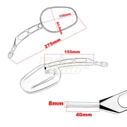 Motorcycle Rearview Rear View Mirrors Glass Back Side Mirror Right Left For Harley 883 1200 48