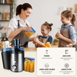DayPlus 900W Juicer, Centrifugal Juicer Machines Whole Fruit and Vegetable, 65mm Wide Mouth Juicer Extractor with 2 Speed, 500ml