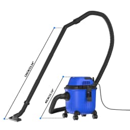 DayPlus Industrial Vacuum Cleaner Hoover Wet and Dry 4800W Powerful Suction Bagless, 16Kpa, 15 Litre Capacity, 4 Caster Wheels