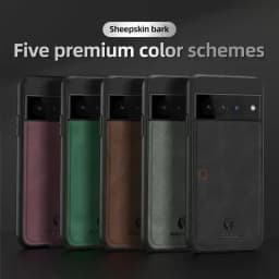 Sheepskin Leather Case For Google Pixel 7 6 8 Pro 7A 6A Luxury Men Business Vintage Magnetic Back Cover Pixel7 Pixel8 7pro 8pro