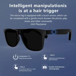 Lenovo AI Remote Control Touch Smart Glasses 8K HD Photo Camera Recording Translator Voice Assistant Music Bluetooth Sunglasses