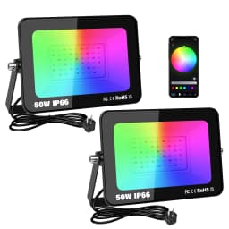 SKYWORLD APP Outdoor RGB Smart Floodlight 16 Million Colors Adjustable Color Temperature Wireless Connectivity Courtyard Lights