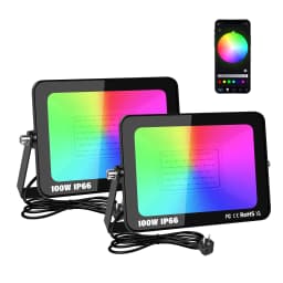 SKYWORLD APP Outdoor RGB Smart Floodlight 16 Million Colors Adjustable Color Temperature Wireless Connectivity Courtyard Lights