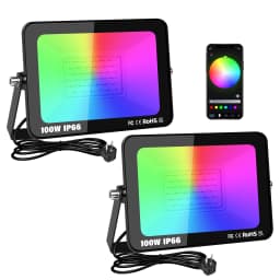 SKYWORLD APP Outdoor RGB Smart Floodlight 16 Million Colors Adjustable Color Temperature Wireless Connectivity Courtyard Lights