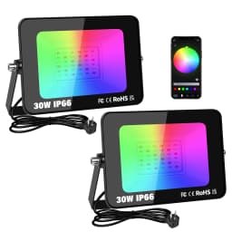 SKYWORLD APP Outdoor RGB Smart Floodlight 16 Million Colors Adjustable Color Temperature Wireless Connectivity Courtyard Lights