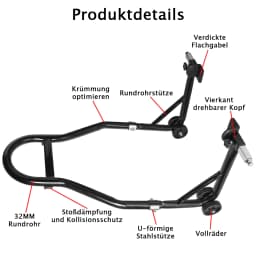 Universal Motorcycle Support Stand Motorcycle Lift Stand Rear Wheel Bracket Support Frame Tire Repairing Tool