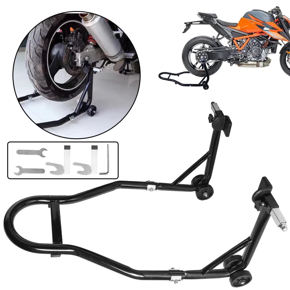 Universal Motorcycle Support Stand Motorcycle Lift Stand Rear Wheel Bracket Support Frame Tire Repairing Tool