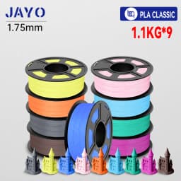 JAYO 9/10 Rolls 3D PETG/PLA/PLA PLUS Printer Filament 1.75mm 100% No Bubble Non-Toxic 3D Printing Materials for 3D Printer& Pen