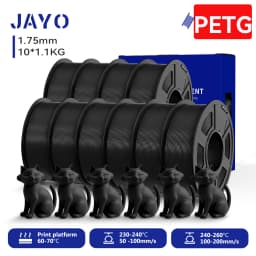 JAYO 9/10 Rolls 3D PETG/PLA/PLA PLUS Printer Filament 1.75mm 100% No Bubble Non-Toxic 3D Printing Materials for 3D Printer& Pen