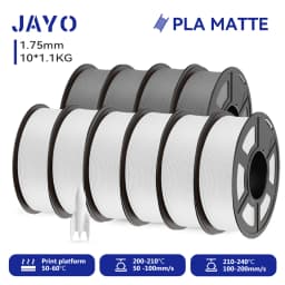 JAYO 9/10 Rolls 3D PETG/PLA/PLA PLUS Printer Filament 1.75mm 100% No Bubble Non-Toxic 3D Printing Materials for 3D Printer& Pen