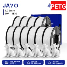 JAYO 9/10 Rolls 3D PETG/PLA/PLA PLUS Printer Filament 1.75mm 100% No Bubble Non-Toxic 3D Printing Materials for 3D Printer& Pen
