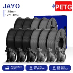 JAYO 9/10 Rolls 3D PETG/PLA/PLA PLUS Printer Filament 1.75mm 100% No Bubble Non-Toxic 3D Printing Materials for 3D Printer& Pen