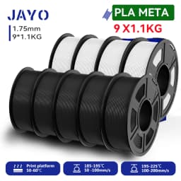 JAYO 9/10 Rolls 3D PETG/PLA/PLA PLUS Printer Filament 1.75mm 100% No Bubble Non-Toxic 3D Printing Materials for 3D Printer& Pen