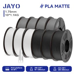JAYO 9/10 Rolls 3D PETG/PLA/PLA PLUS Printer Filament 1.75mm 100% No Bubble Non-Toxic 3D Printing Materials for 3D Printer& Pen