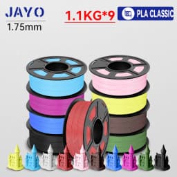 JAYO 9/10 Rolls 3D PETG/PLA/PLA PLUS Printer Filament 1.75mm 100% No Bubble Non-Toxic 3D Printing Materials for 3D Printer& Pen