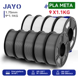 JAYO 9/10 Rolls 3D PETG/PLA/PLA PLUS Printer Filament 1.75mm 100% No Bubble Non-Toxic 3D Printing Materials for 3D Printer& Pen