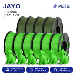 JAYO 9/10 Rolls 3D PETG/PLA/PLA PLUS Printer Filament 1.75mm 100% No Bubble Non-Toxic 3D Printing Materials for 3D Printer& Pen