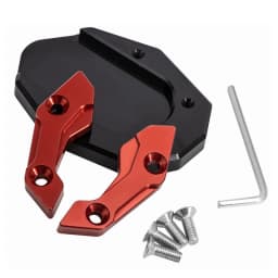 SEAMETAL Aluminum Motorcycle Side Stand Pad Universal Enlarger Foot Extension Kickstand Support Plate for Motorbike Modification