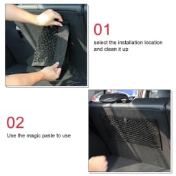 1Pc Car Back Rear Mesh Trunk Seat Elastic String Net Universal Storage Bag Pocket Cage Auto Organizer Seat Back Bag
