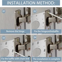 20/2Pcs Cabinet Hinge Repair Plate Kits Stainless Steel Door Hinge Mounting Plate with Holes for Home Kitchen Cupboard Furniture