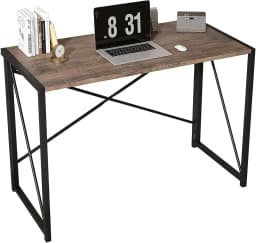 mcc direct Folding Desk Workstation Foldable Computer Desk for Office Home Study Writing Table No Assembly Miami