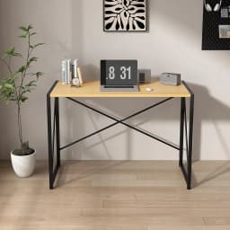 mcc direct Folding Desk Workstation Foldable Computer Desk for Office Home Study Writing Table No Assembly Miami
