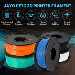 JAYO 3D PETG/PLA/PLA PLUS Filament 1.75mm PLA Filament 5 Rolls For Bambu FDM 3D Printer Neatly Wound 3D Printing Material for 3d