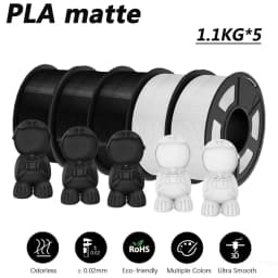 JAYO 3D PETG/PLA/PLA PLUS Filament 1.75mm PLA Filament 5 Rolls For Bambu FDM 3D Printer Neatly Wound 3D Printing Material for 3d