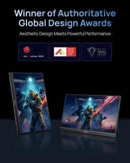 ARZOPA 16.1 Inches Portable Monitor,144Hz,100%sRGB,1080P FHD,IPS Screen, External Second Screen for Laptop/PC/PS5/Mac/Xbox Z1FC