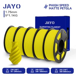 JAYO High Speed Matte PETG 3D Filament 1.75mm 30mm/s - 600mm/s Print Range High Flow Speedy PETG 3D Printer Filament for 3D