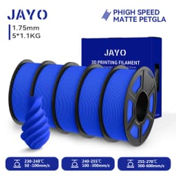 JAYO High Speed Matte PETG 3D Filament 1.75mm 30mm/s - 600mm/s Print Range High Flow Speedy PETG 3D Printer Filament for 3D