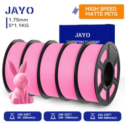 JAYO High Speed Matte PETG 3D Filament 1.75mm 30mm/s - 600mm/s Print Range High Flow Speedy PETG 3D Printer Filament for 3D