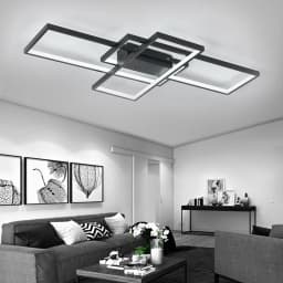 Modern Rectangle LED Chandelier Ceiling Light , 110CM Dimmable