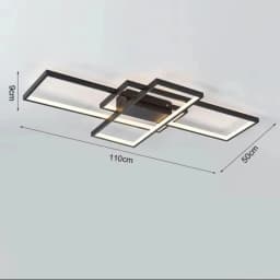 Modern Rectangle LED Chandelier Ceiling Light , 110CM Dimmable