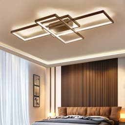 Modern Rectangle LED Chandelier Ceiling Light , 110CM Dimmable