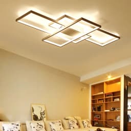 Modern Rectangle LED Chandelier Ceiling Light , 110CM Dimmable