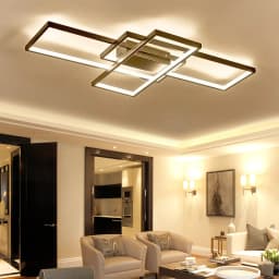 Modern Rectangle LED Chandelier Ceiling Light , 110CM Dimmable