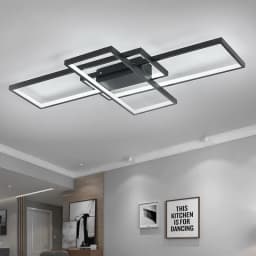 Modern Rectangle LED Chandelier Ceiling Light , 110CM Dimmable