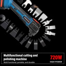 2 Batteries Multi Function Tool Electric Saw Trimmer Shovel Cutting Machine 21V 6 Speeds Sander Scraper Saw