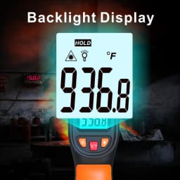 NJTY T600 Infrared Thermometer Handheld Heat Temperature For Cooking Tester Pizza Oven Grill & Engine - Laser Surface Temp Read