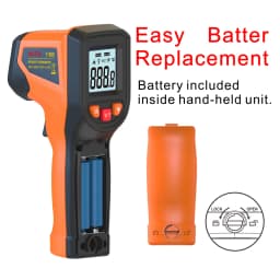 NJTY T600 Infrared Thermometer Handheld Heat Temperature For Cooking Tester Pizza Oven Grill & Engine - Laser Surface Temp Read