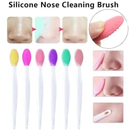 1PC/4PCS Beauty Skin Care Wash Face Silicone Brush Exfoliating Nose Clean Blackhead Removal Brushes Tools With Replacement Head