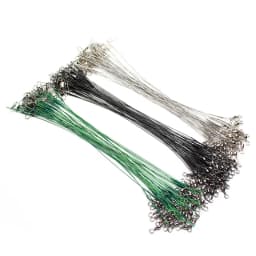 Anti Bite Steel Fishing Line Steel Wire Leader With Swivel Fishing Accessory Lead Core Leash Fishing Wire 15cm 20cm  30cm